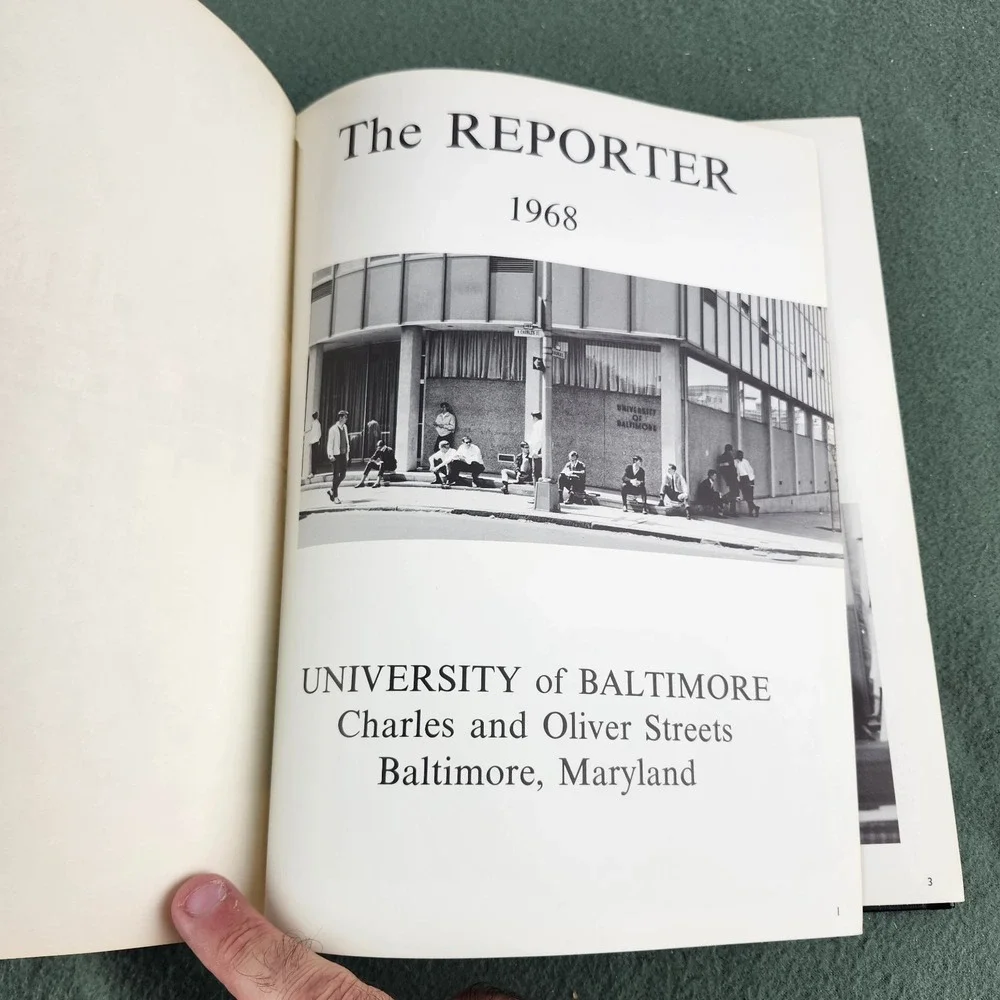 Vintage 1968 University of Baltimore College School Yearbook Maryland Md.